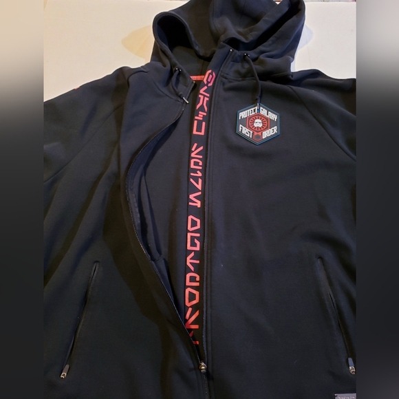 Disney Star Wars 709 Galaxy's Edge Protect First Order Zip Hoodie Jacket 2XL - Picture 2 of 6
